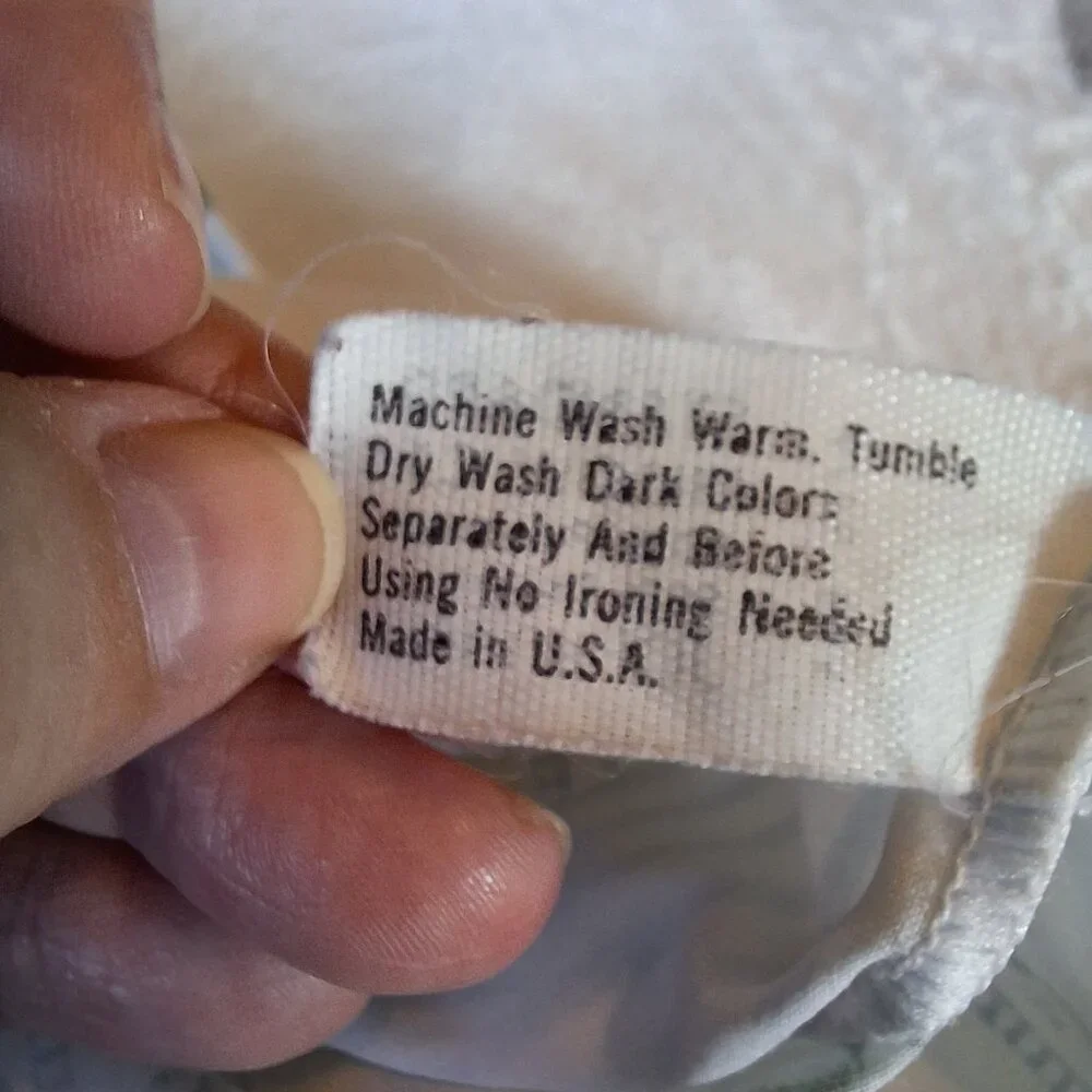 Vintage JC Penny Standard Pillowcase Floral Ruffle Edge Made In USA Cottagecore‎